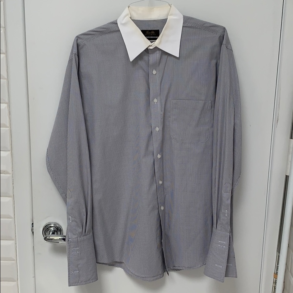 Tasso Elba white collar regular fit button down - Picture 2 of 5